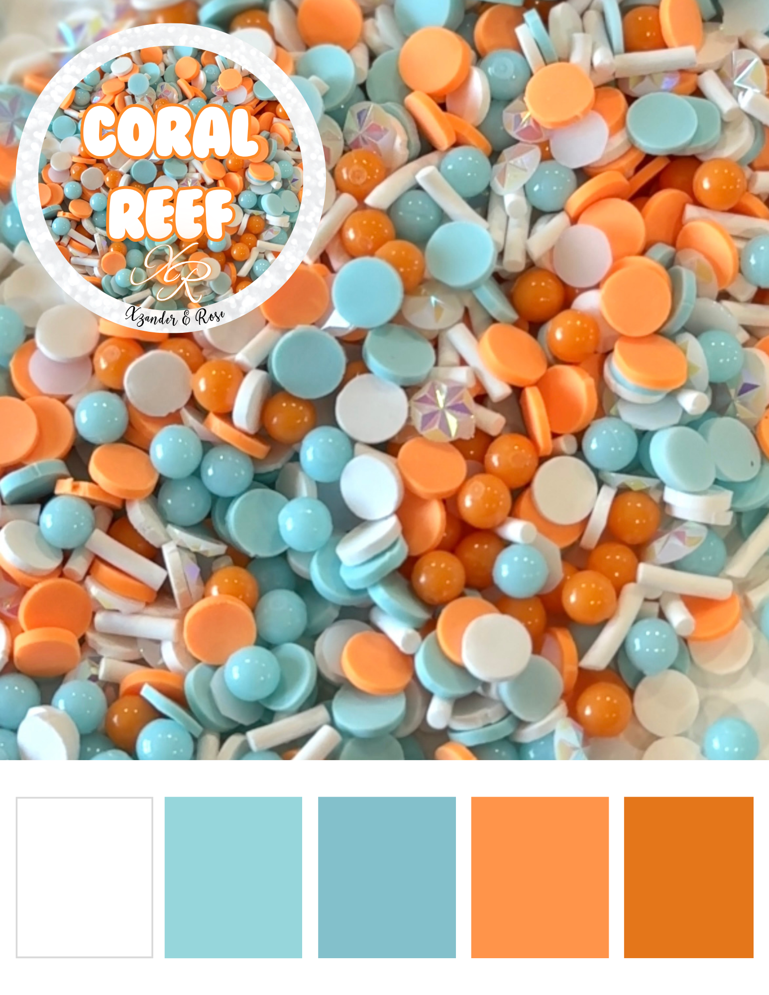 Coral Reef Poly Clay Sprinkles Mix