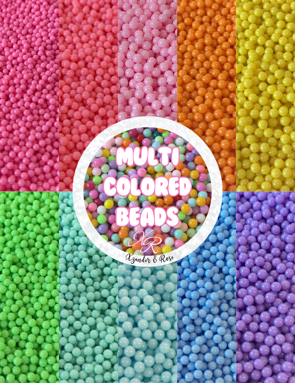 Colored acrylic beads