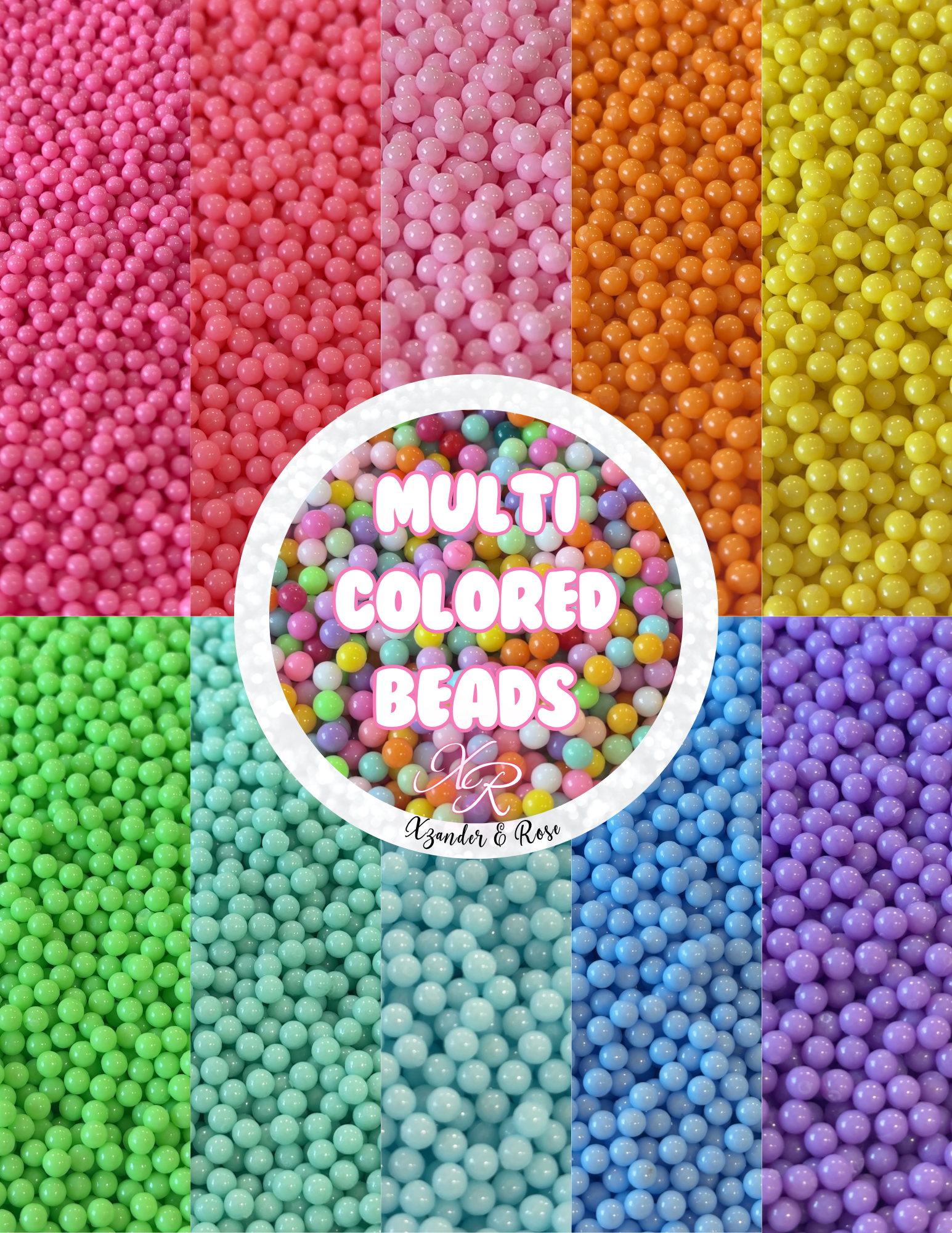 Colored acrylic beads