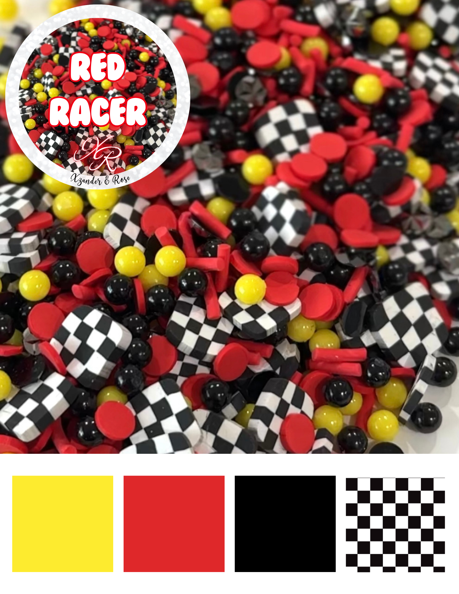 Red Racer Poly Clay Sprinkles Mix