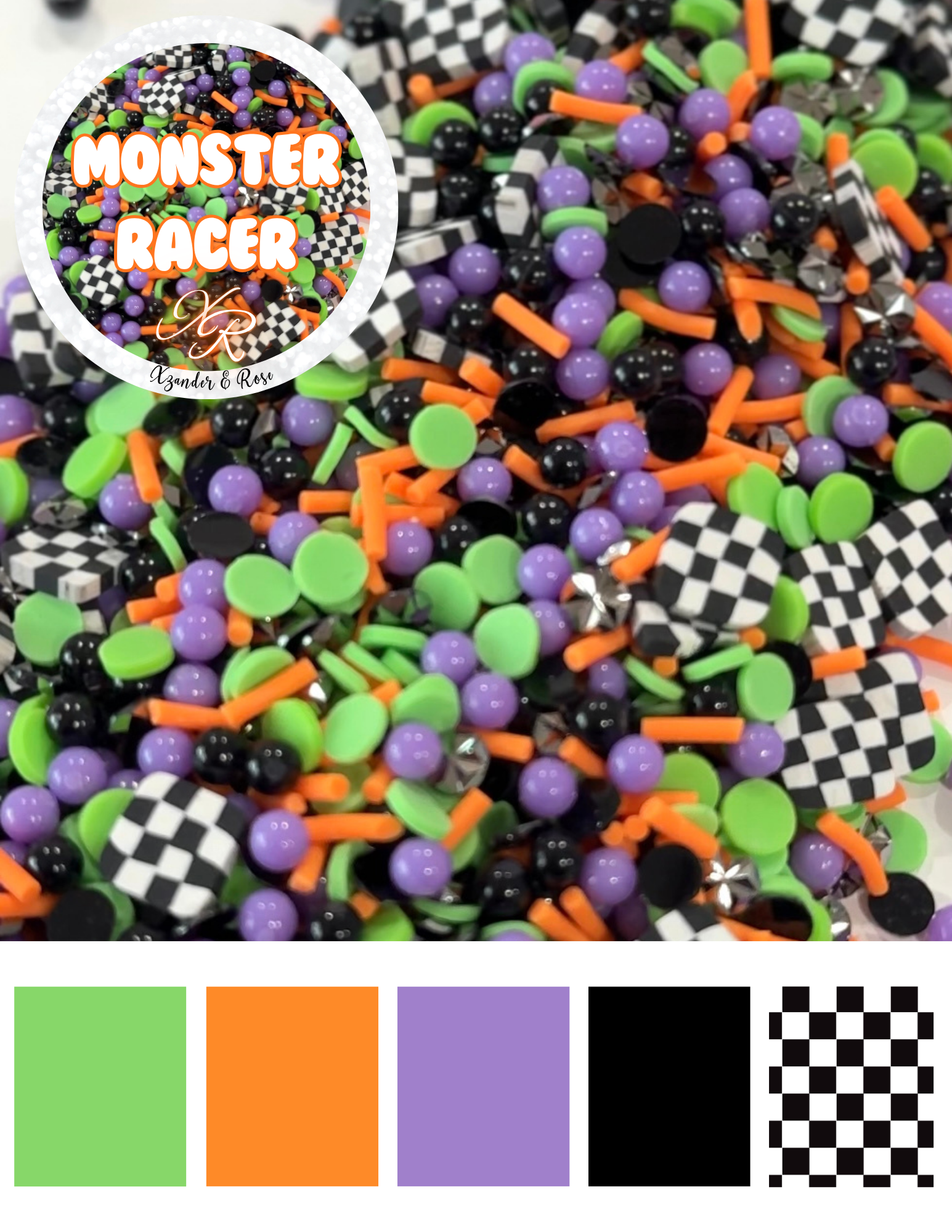 Monster Racer Poly Clay Sprinkles Mix