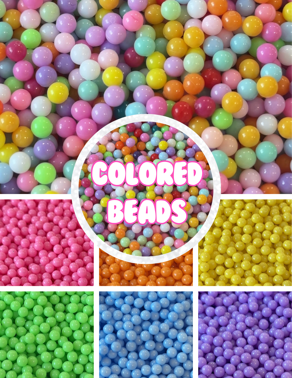 Colored acrylic beads